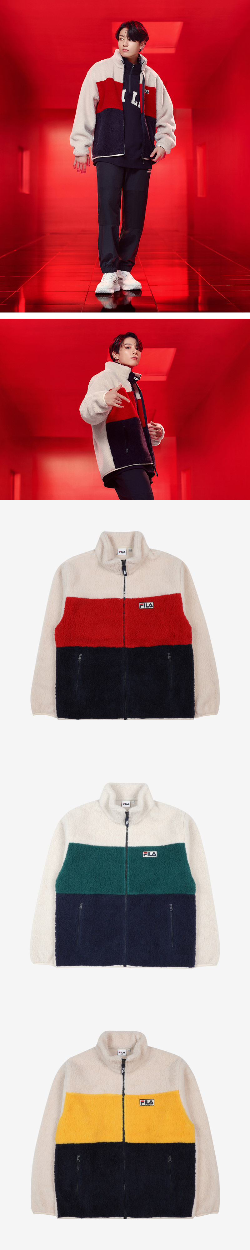 BTS. x FILA Go Beyond Goods - Palette Boa Fleece Jacket